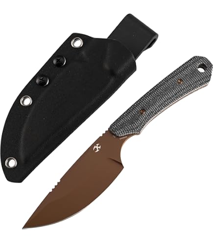 Amazon.com : KANSEPT Niko Fixed Blade Knife, 3.54'' Blackwash D2